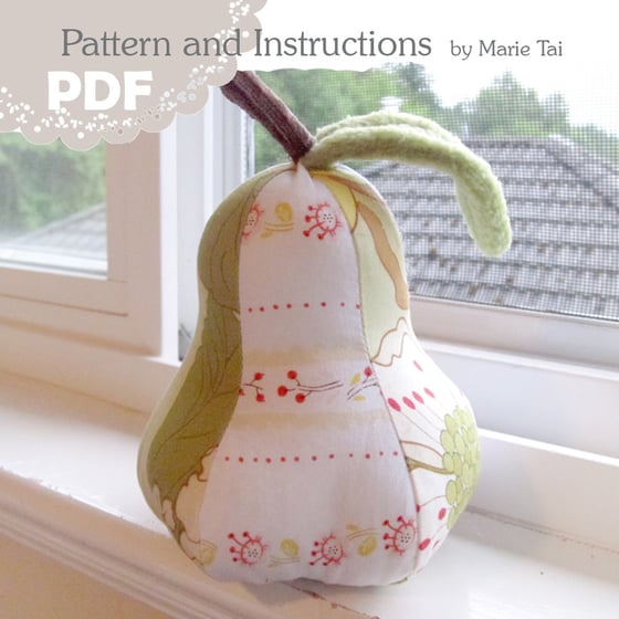 Image of PDF Pear Pincushion Ornament Toy Tutorial