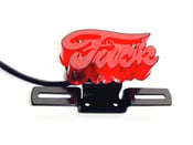 Image of Cafe Racer Taillight With Bracket - 'FUCK' Wording