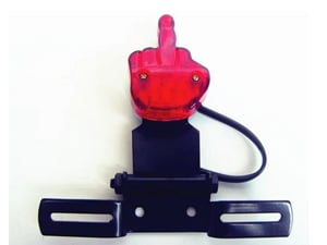 Image of Cafe Racer Taillight With Bracket - Middle Finger