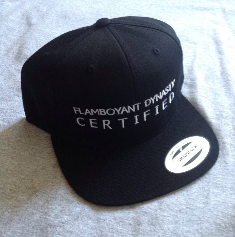 Image of FLAMBOYANT DYNASTY CERTIFIED SnapBack BLK/Wht (free shipping)