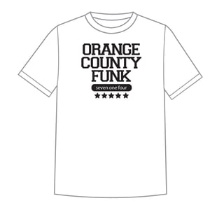 Image of ORANGE COUNTY 714 STARS WHITE T-SHIRT
