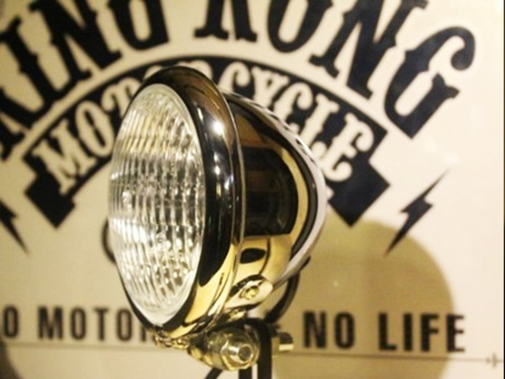 Image of Cafe Racer Bates Headlight 4.5" Chrome / Black 