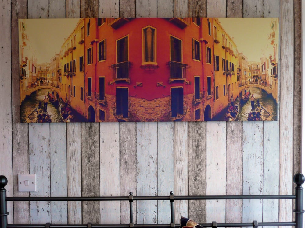 Large Panoramic Canvas Art Print 127cm X 51cm Venice Gondola Free Delivery To Uk And Ireland Claudia Mc Elhill Homewares - Panoramic Wall Art Uk