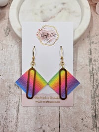Image 2 of Rainbow Diamond Earrings