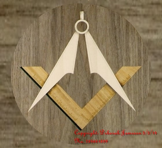 Image of Item No. 92. Masonic Motif  INCLUDE YOUR LODGE here