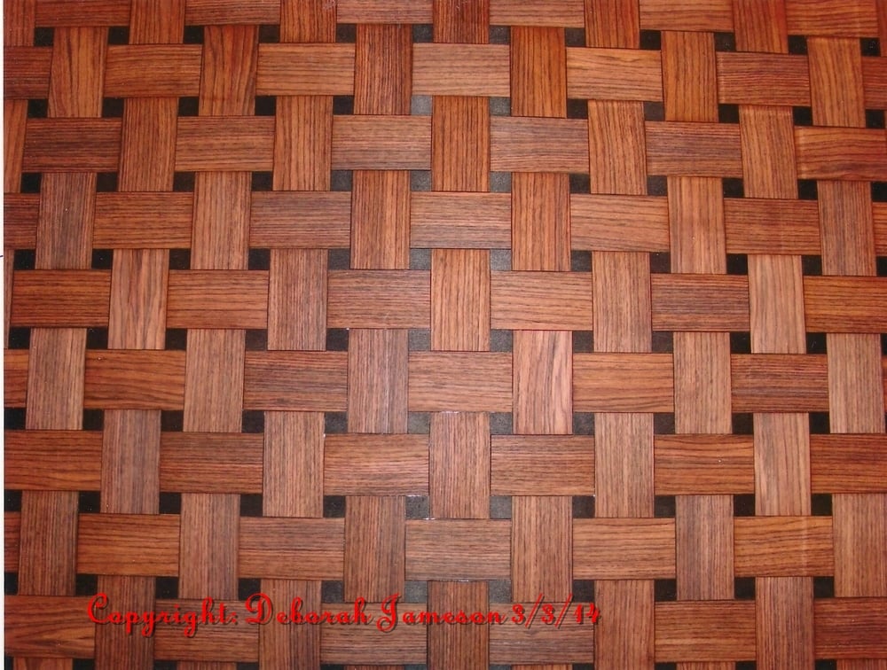 Item No. 81. Basketweave out of Wood Veneer. / The Marquetry Inlay