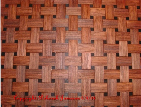 Image of Item No. 81. Basketweave out of Wood Veneer.