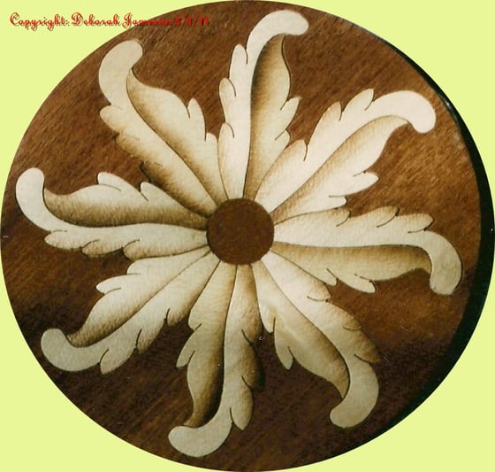 Image of Item No. 229R. Circular Fan Feather Design.
