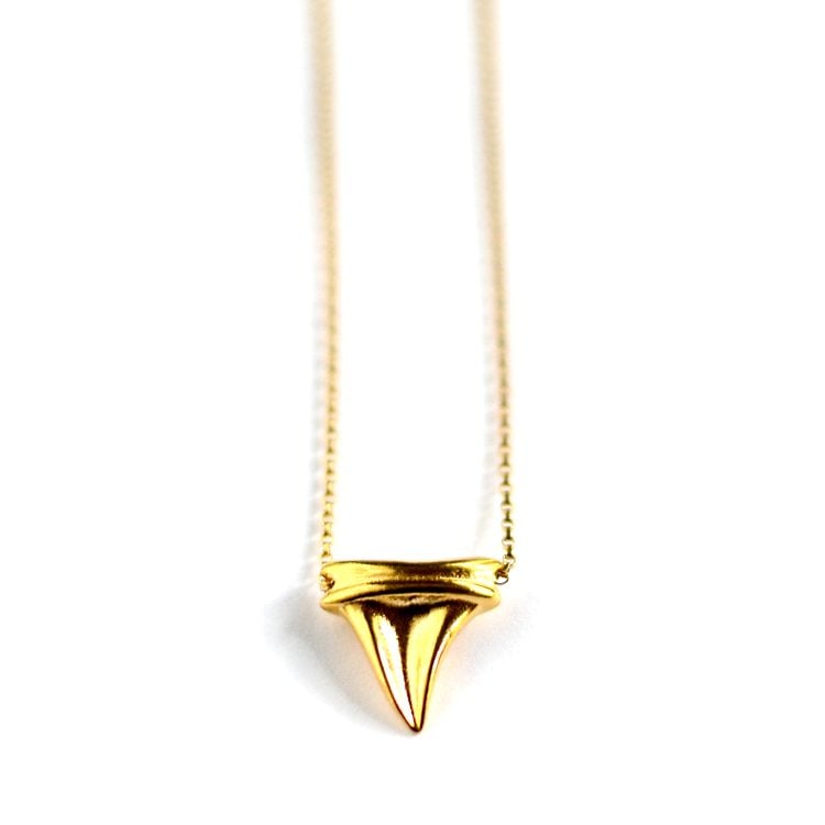 Image of Shark Tooth Necklace Gold