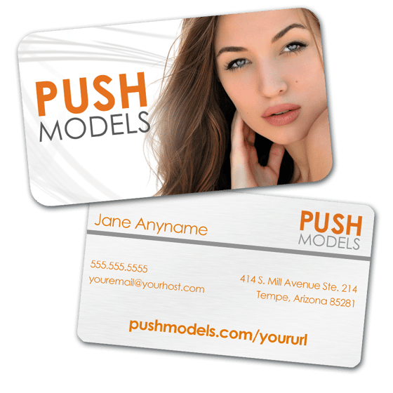 Image of Personalized PUSH Models Business Card with Custom Headshot