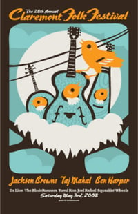 Claremont Folk Festival • '08 Screen Print