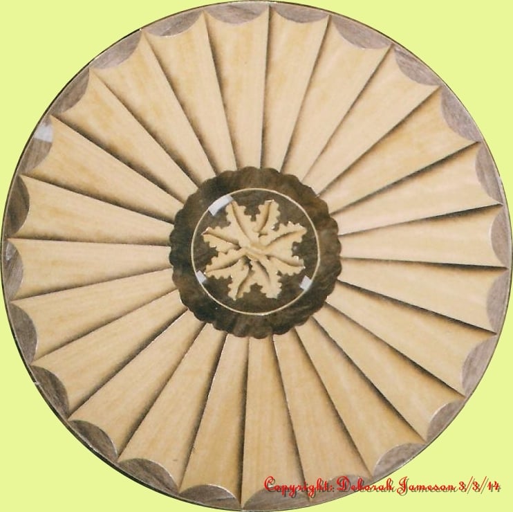 Image of Item No. 396/C. Beautiful Fan With Floral Centre.
