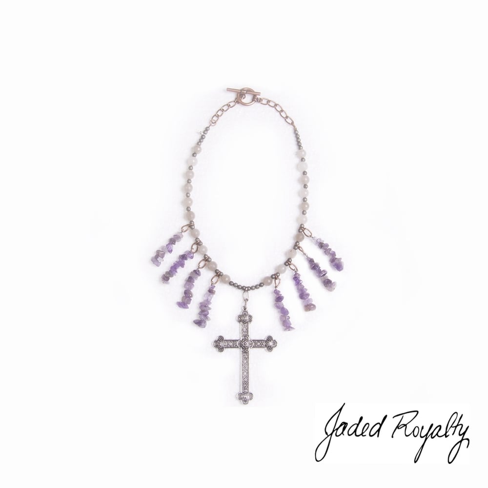 Image of Hail Mary Necklace - Purple