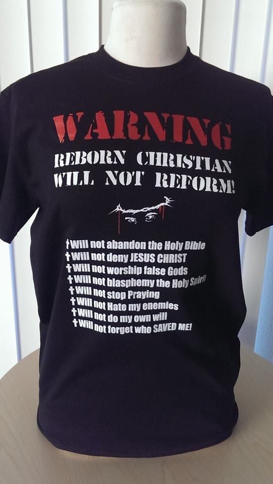 Image of Warning Reborn Christian - T-Shirt - Black