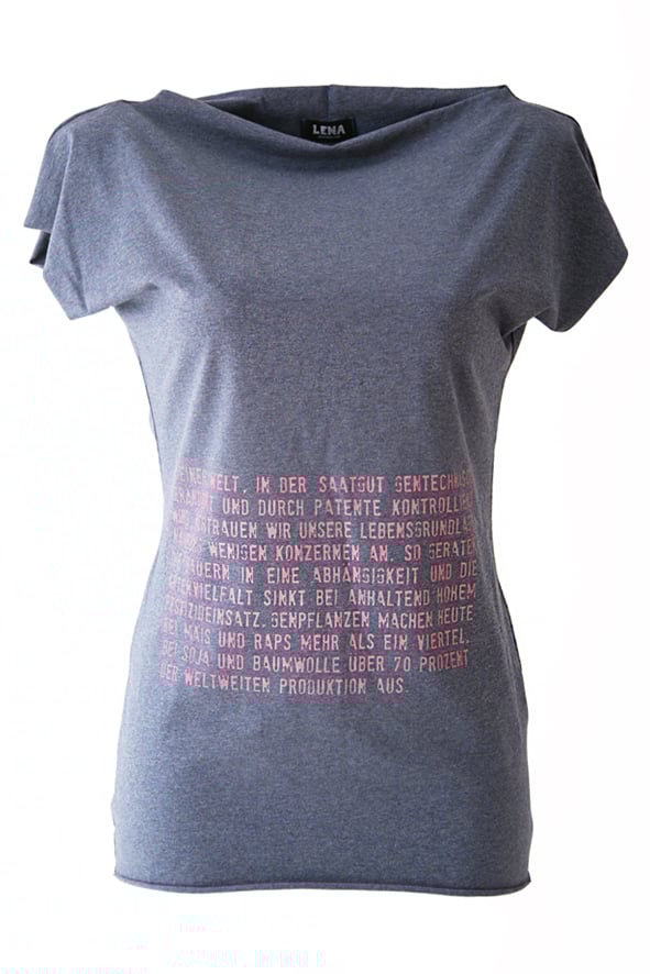Image of Frauen T-Shirt blau meliert