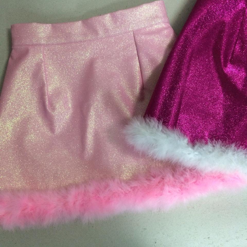 pink glitter skirts