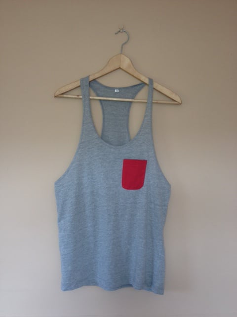 Image of Pocket Stringer Grey/Red