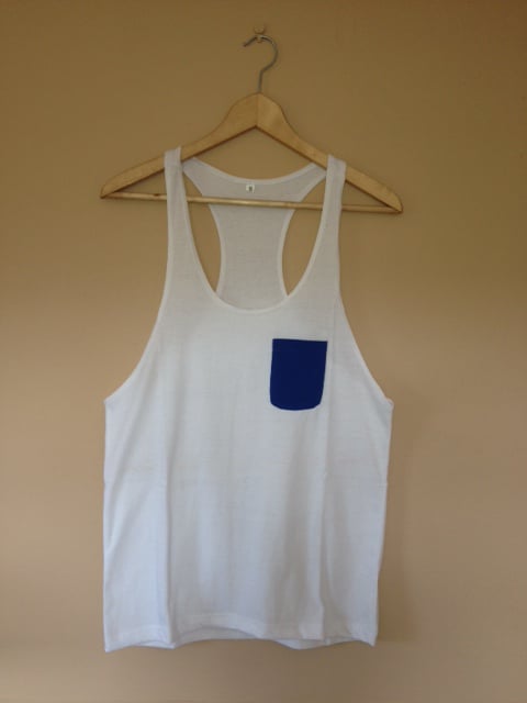 Image of Pocket Stringer White/Blue