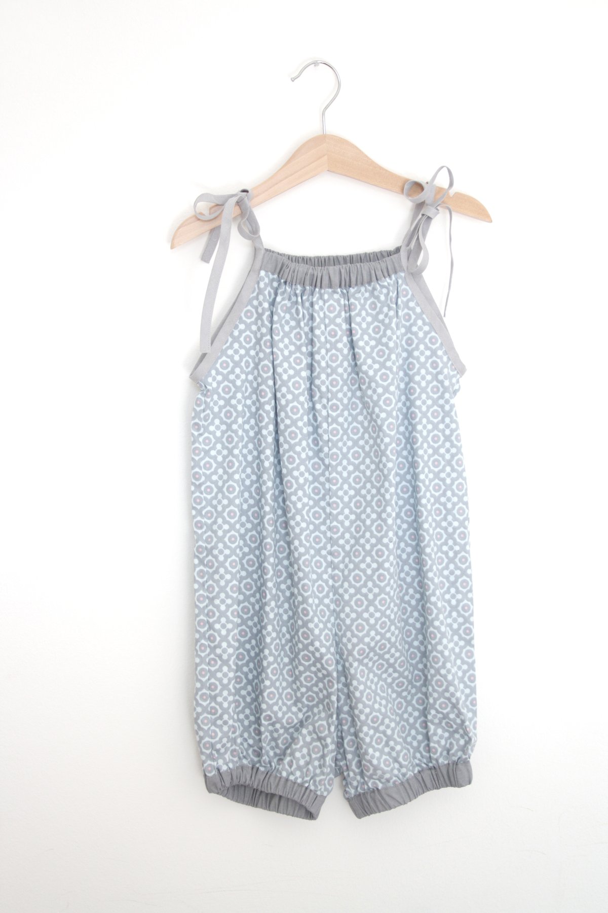 50s Playsuit-blue pattern
