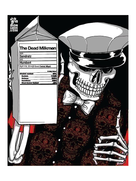 Image of The Dead Milkmen + Sandratz + Humbert Screenprint Poster