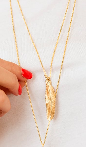 Image of Medium feather necklace