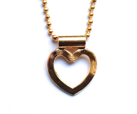 Image of Kool Jewels vintage style goldtone heart chain