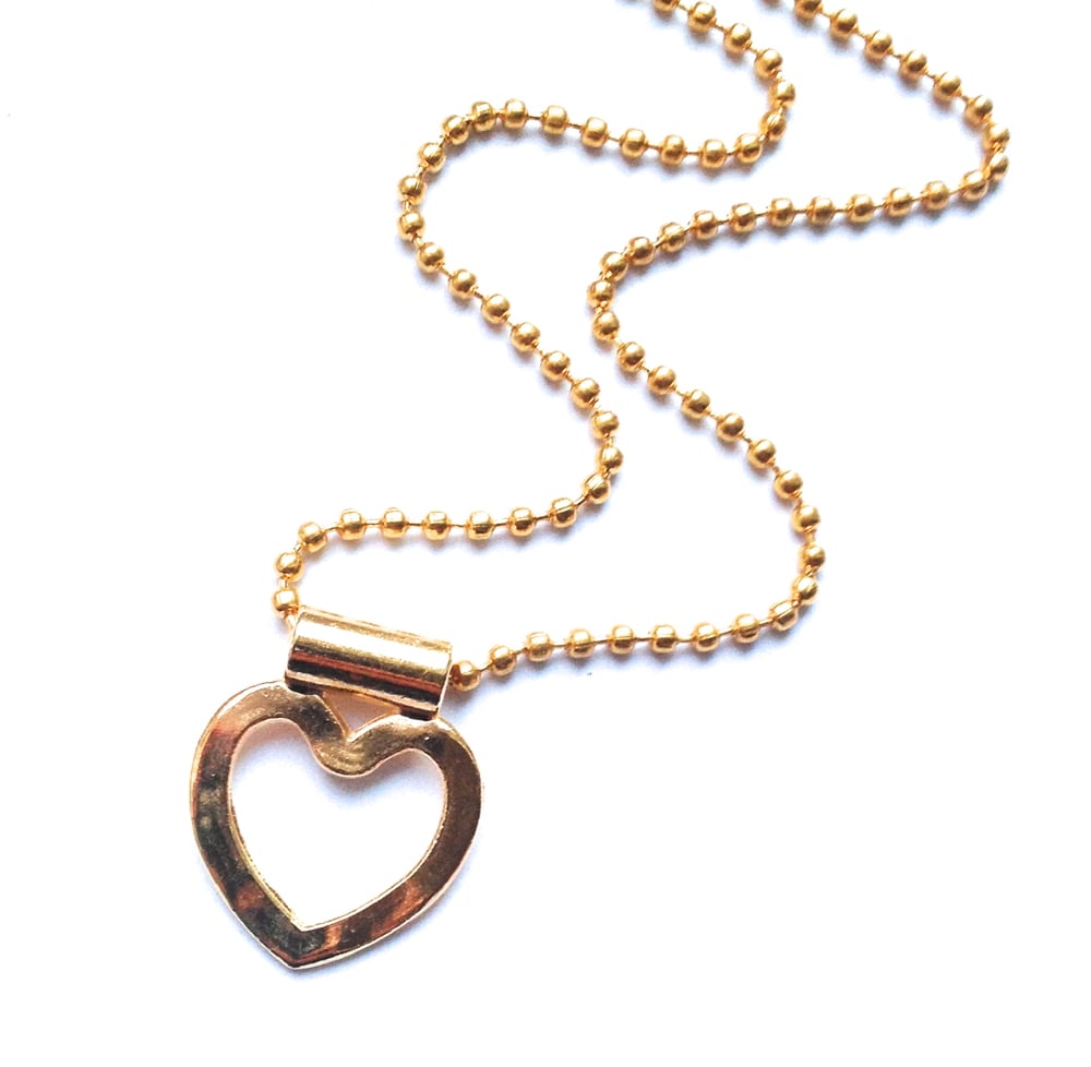 Image of Kool Jewels vintage style goldtone heart chain