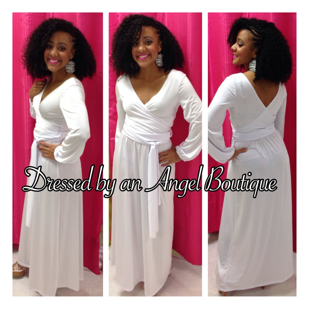 Image of 💗All White Everything Wrap Dress💗