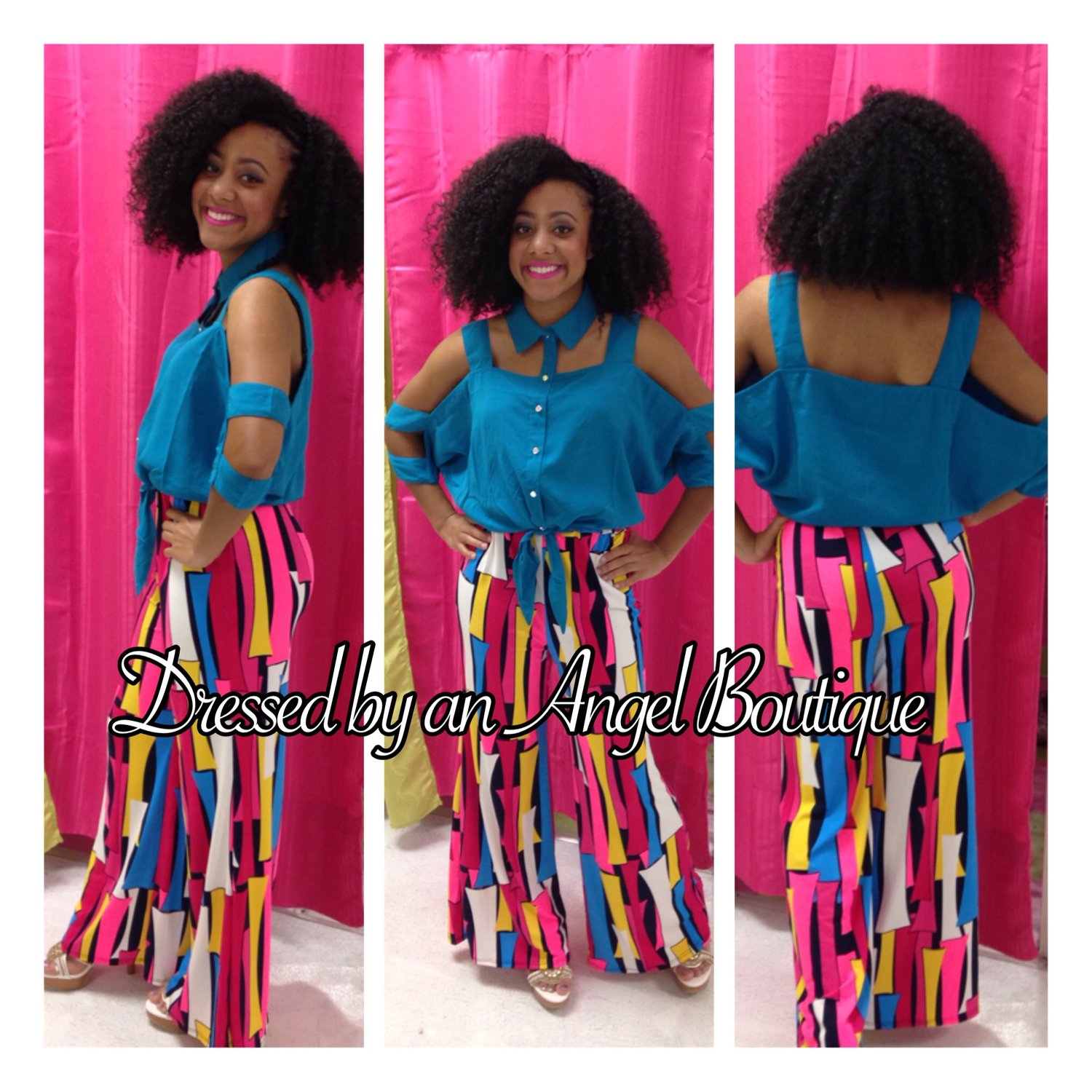 Image of Geometric Funky Palazzo Pants