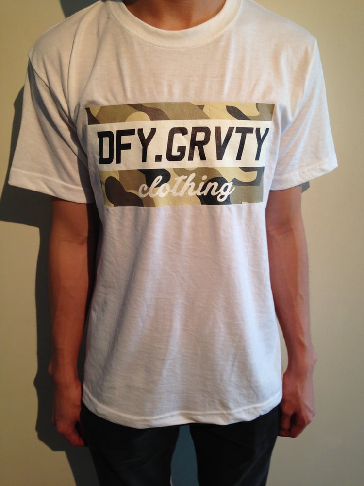 Image of THE DEFYGRAVITY CAMO TEE IN WHITE