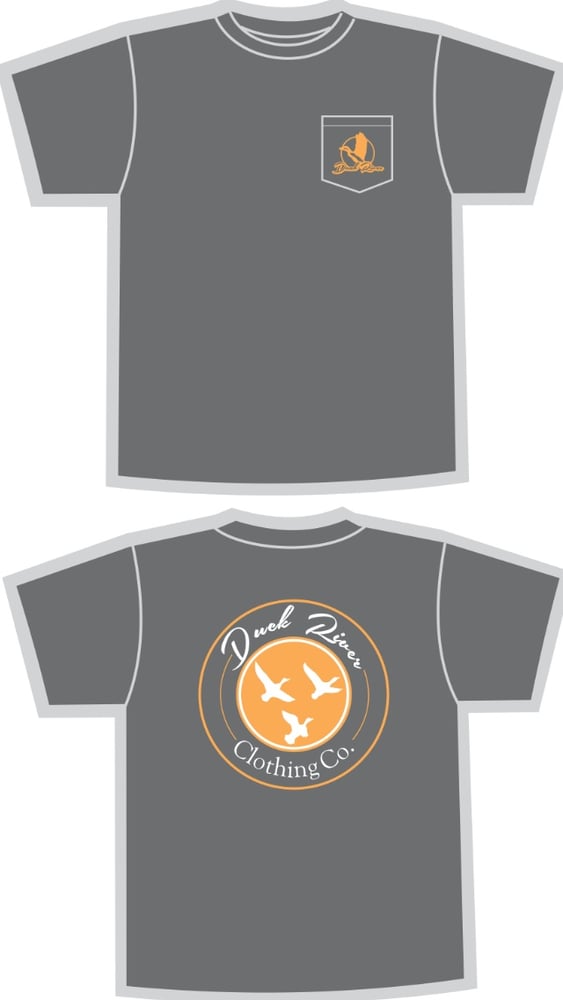 Image of Tri-Duck Tee (Charcoal and Orange)