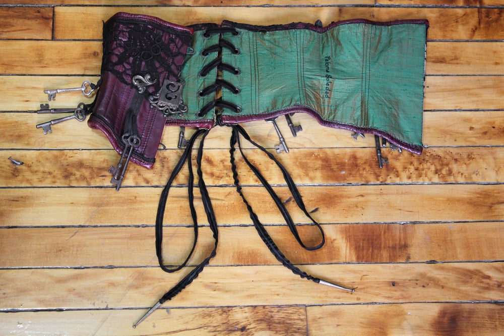 Image of Mahogany Leather Waist  Cincher