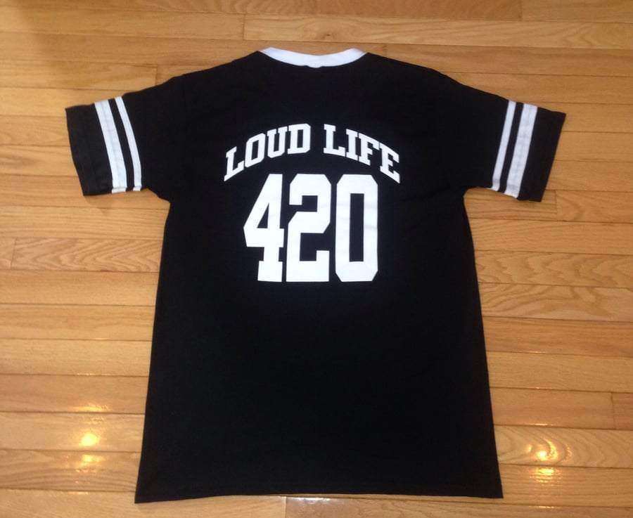 Image of *LIMITED Blk 420 LOUDLIFE baseball tee