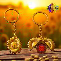 Sunflower locket keychain. Antiposession
