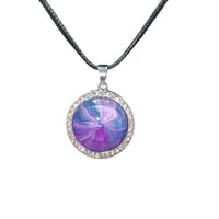 Purple Starburst - Fluid Art Jewelry 