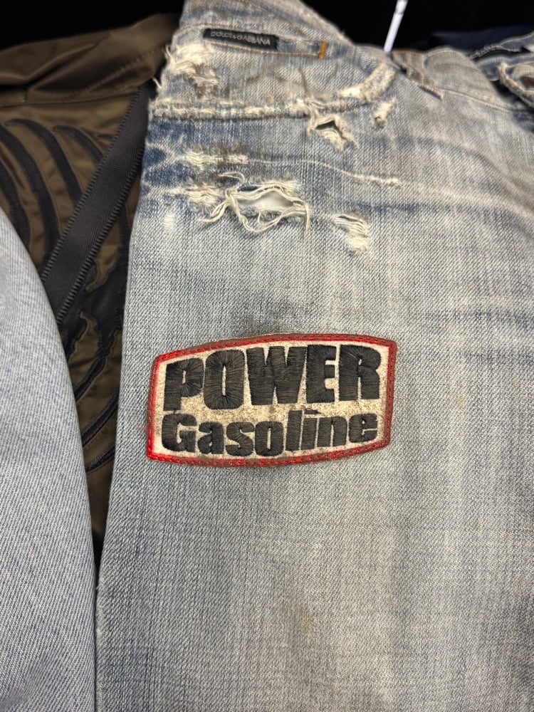 Image of 2000s Dolce & Gabbana Patch Biker Denim