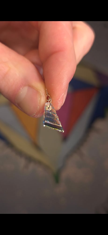 Image of Optical Wedge Earings 
