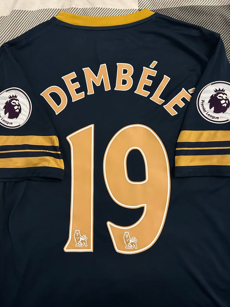 Image of Tottenham Hotspur “DEMBÉLÉ 19” 2016/17 Away Shirt + PL patches (L)