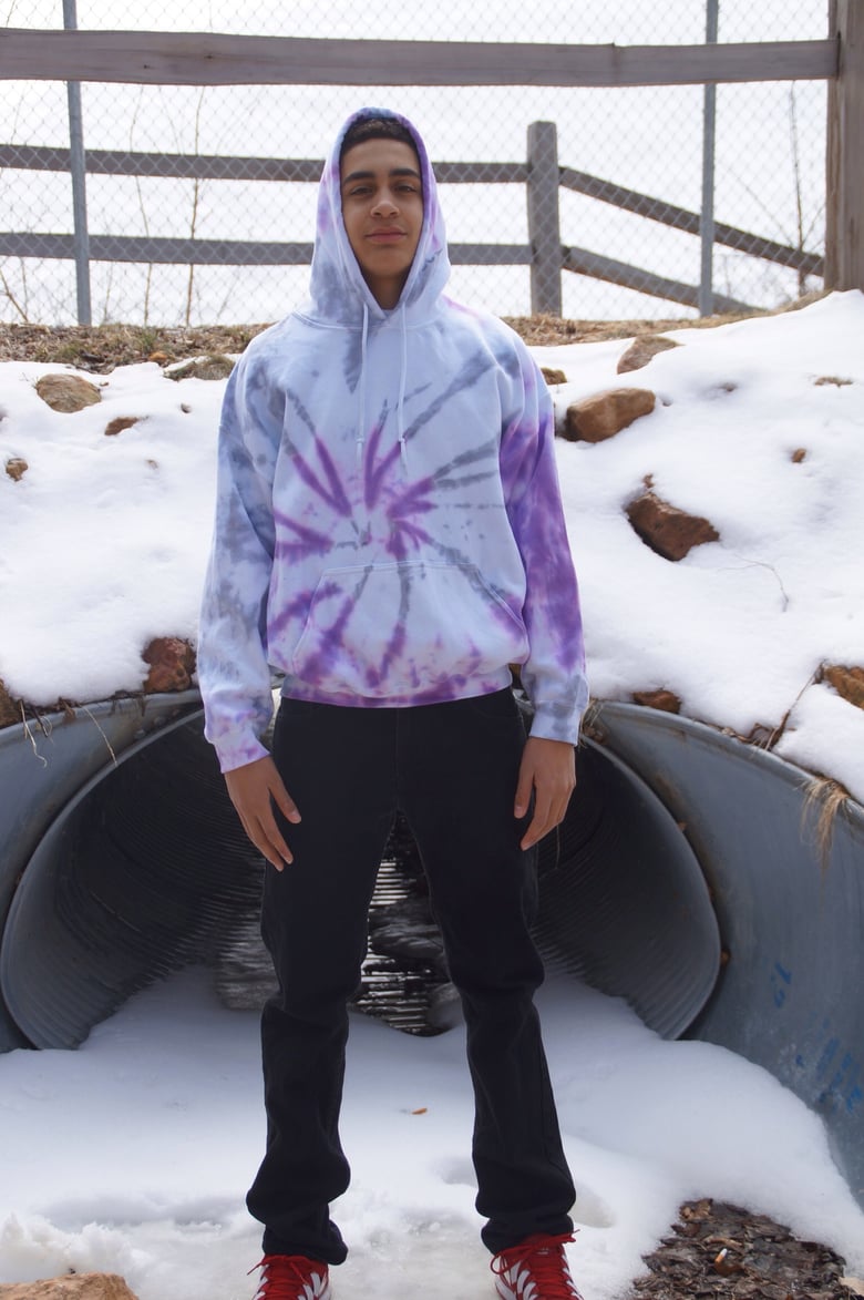 Image of Purple And Grey Hoodie 