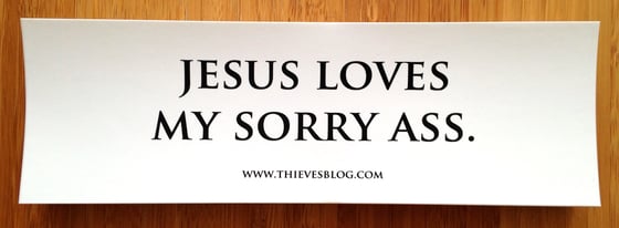 Image of "Jesus loves my" bumper sticker.