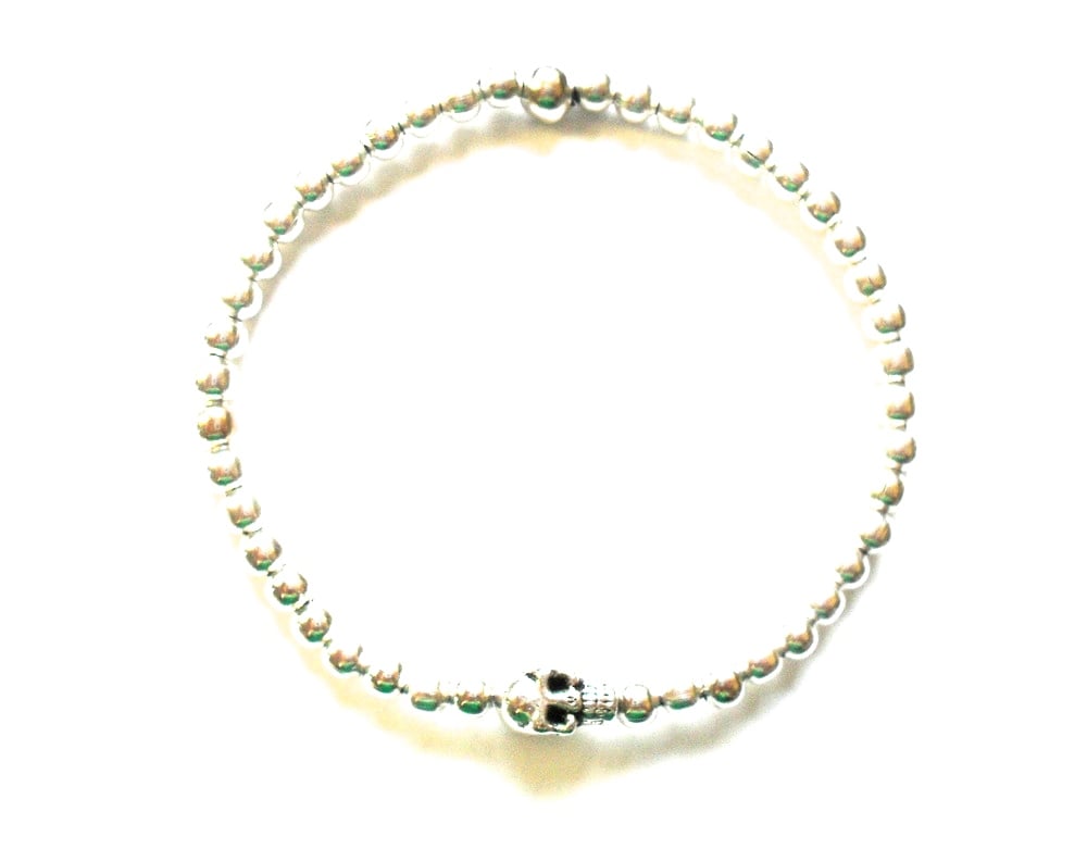 Image of Kool Jewels Skull Charm Bracelet