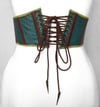 Teal Leather Corseted Belt
