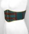 Teal Leather Corseted Belt
