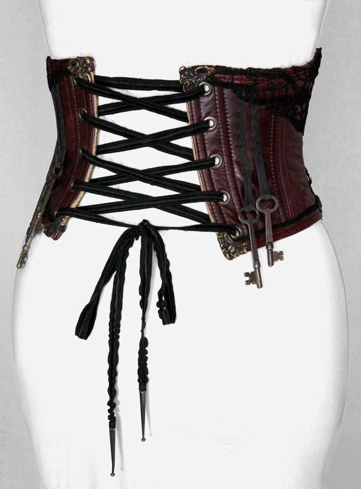 Image of Mahogany Leather Waist  Cincher