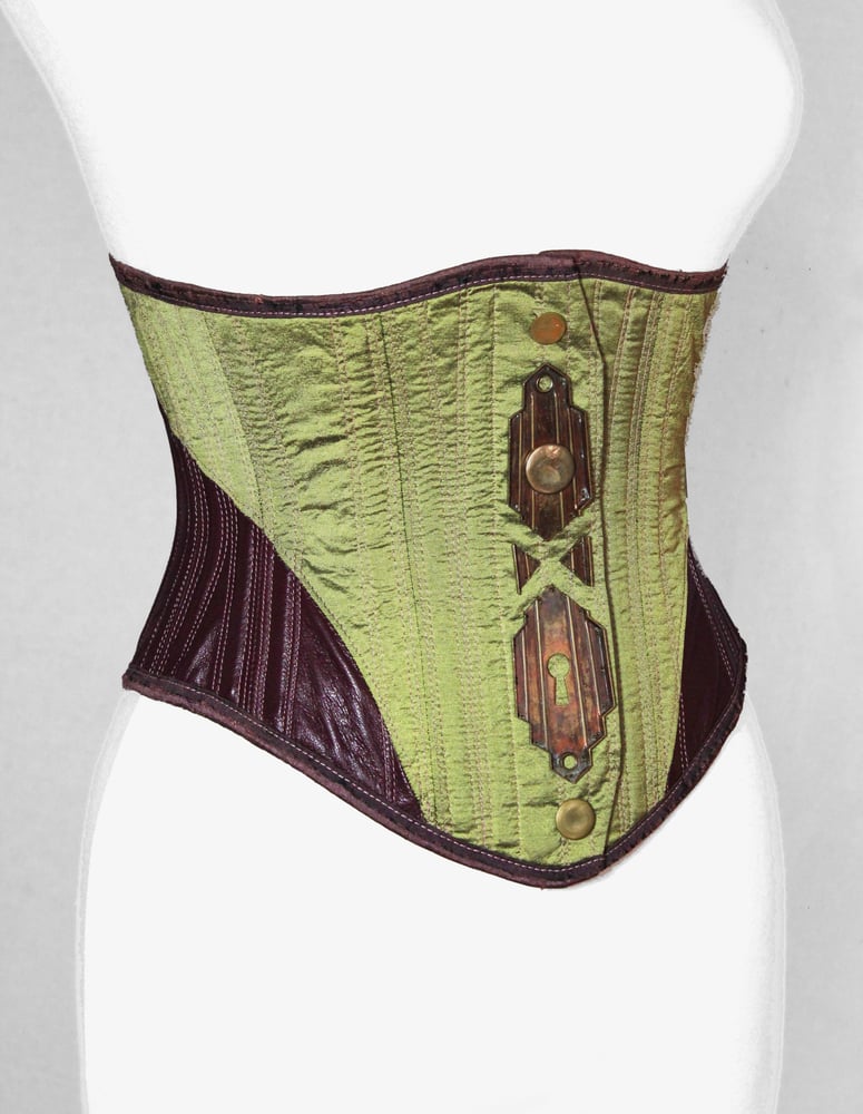 Image of Maroon and Lime Waist Cincher
