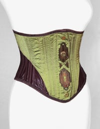 Image 1 of Maroon and Lime Waist Cincher