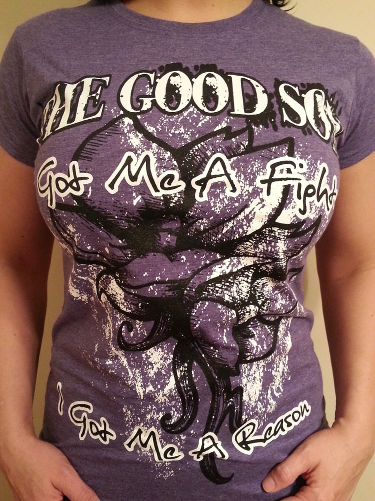 Image of Woman's Babydoll T-shirt - Purple