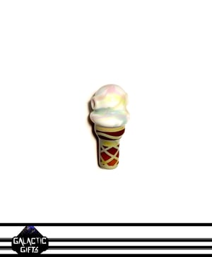 Image of Chad G Bubble Gum Swirl Ice Cream Cone Pendant