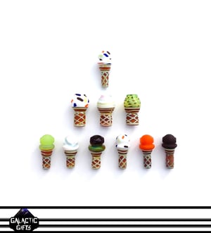 Image of Chad G Vanilla Ice Cream Cone Pendant With Extra Sprinkles 2