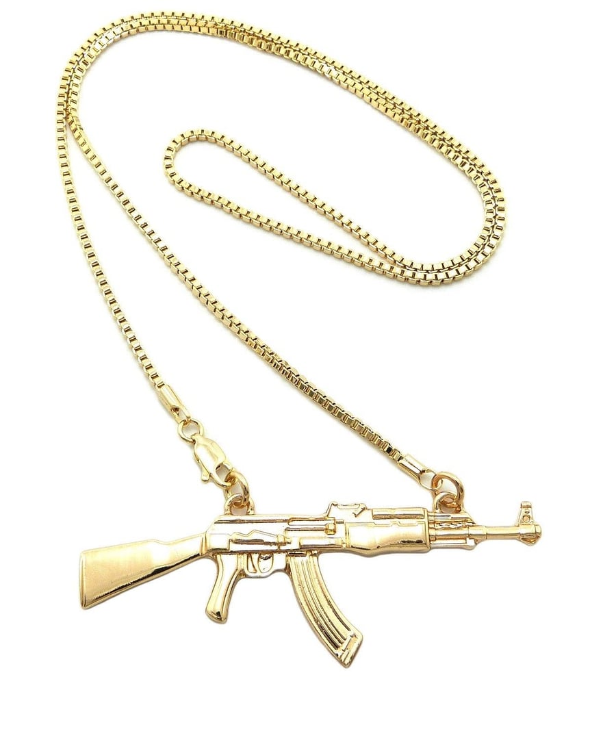 Image of MACHINE GUN 24 INCH PENDANT